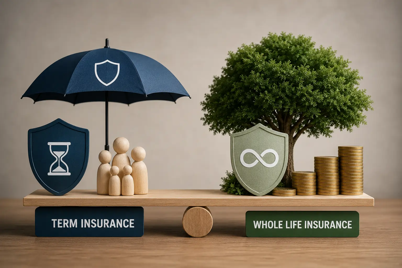 A person reviewing financial documents and insurance papers — understanding the difference between term and whole life insurance